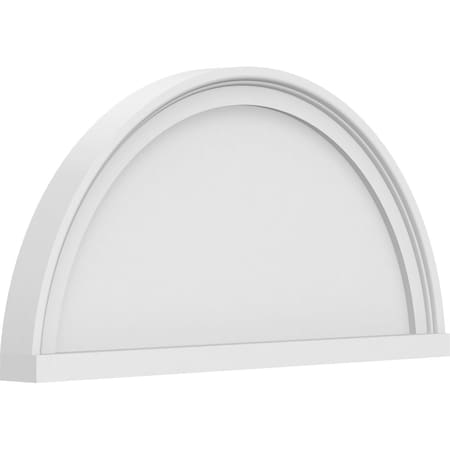 Ekena Millwork Half Round Smooth Architectural Grade PVC Pediment, 24"W x 12"H x 2"P PEDPS024X120HRO00